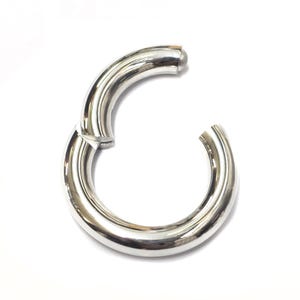 Clicker Septum Ring Segment Hinged Ring Nose Piercing - Titanium ASTM - 16G 14G 2G 4G 6G 8G 10G 12G Body Jewellery -  1 pc each order
