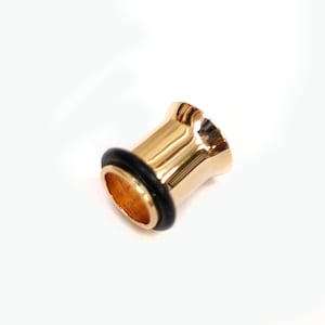 14K Rose Gold Single Flared Ear Plug: Body Jewelry (1 pc)