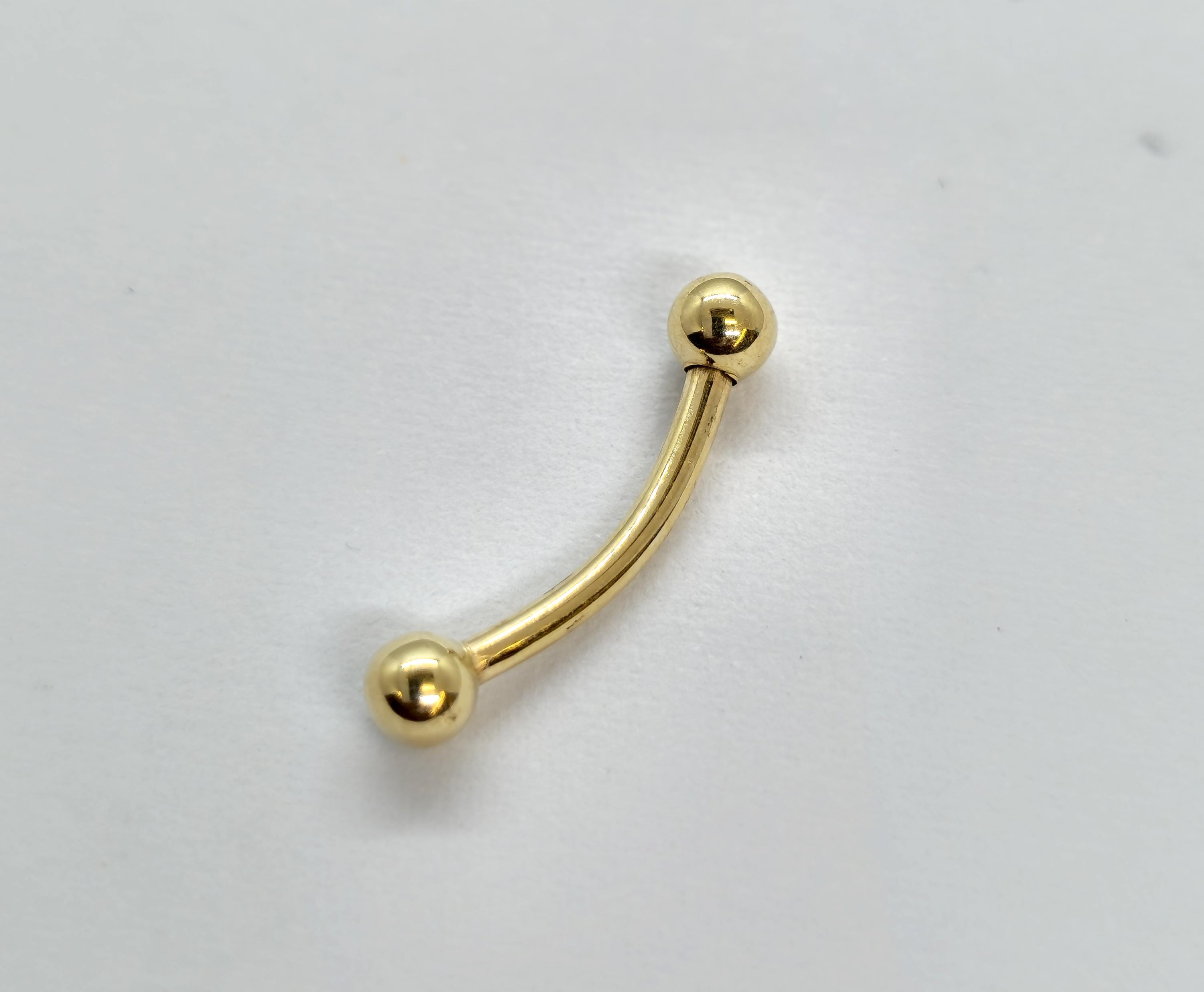 Titanium Curved Barbell: 316L VCH Piercing Jewelry, 14G - Etsy