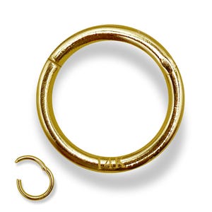 Solid Gold Septum Clicker Hoops Nasenring 20G 18G 16G 14G 12G Segment Hinged - 1 Stück pro Bestellung Handgemachter Körperschmuck - 3/4 Wochen Lieferung