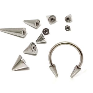 Titanium / 316L Spike Snug piercing Cone Circular Barbell CBB Cartilage Earring Horseshoe Barbell 18g 16g Body Jewellery - 1pc each order