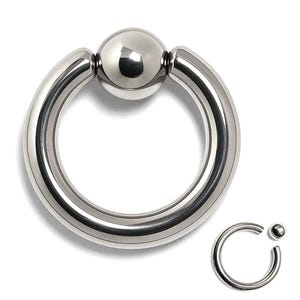 BCR Captive Bead Ring Nose Septum Hoops Titanium Body Jewellery for Lips, earlobe and cartilage Piercing - 18G 16G14G 0G sold individually