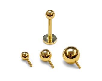 585 Gold Diamond Lip Or Chin Piercing - Ball With A Brilliant, 8 Mm | Jewellery Eshop EU - Foto 11