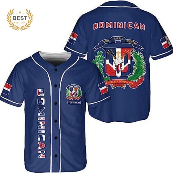 Personalized Dominican Republic 3D Baseball Jersey Shirt Best Price Us Size