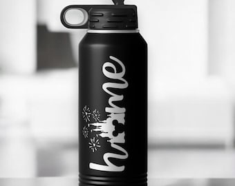 Personalized Disney Water Bottle 32 oz - Custom Disney Water Bottle - Disney Birthday Gifts - Disney Wedding Gifts