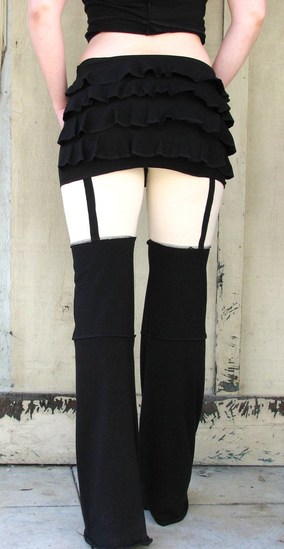 Faux Garter Devi Pants,sexy Pants,ruffle Skirt,garter Belt