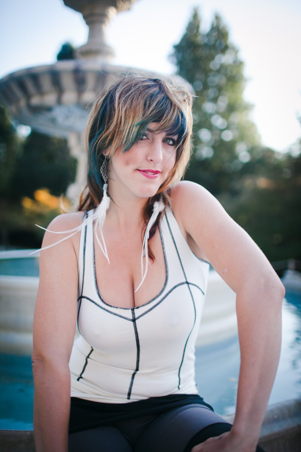 Eco Corset Tank in Cream colored Hemp Jersey