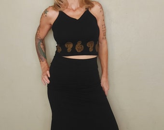 Magnolia Midi Skirt by Herban Devi, organic cotton, petite and plus sizes