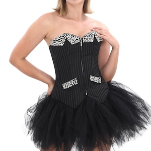 Rhinestone Embellished Black Corset Top, Handmade Sparkling Bustier, Glitter Party Top, Crystal Bodice for Party, Concert, Wedding,