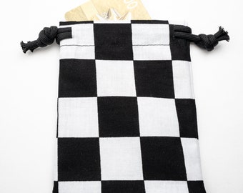 LAST CHANCE Gymnastics Grip Bag or Gift Bag Houndstooth Blue Black