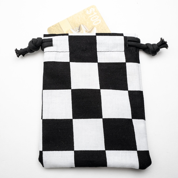 Checkered Flag Racing Gift Card Bag