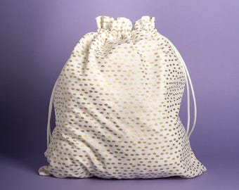 Gold Fabric Gift Bag