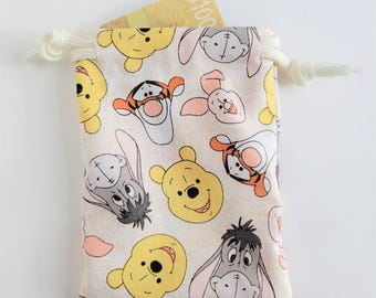 Gift Card Bag Made With Licensed Winnie the Pooh Fabric, 3x4