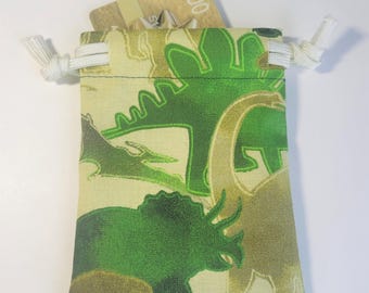 Dinosaur Fabric Gift Card Bag, 3x4