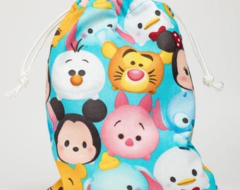 Party Gift Bags Made With Licensed Tsum Tsum Fabric, 5x7