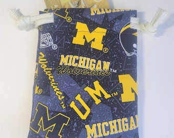Gift Card Bag Made With Licensed University of Michigan Fabric, 3x4