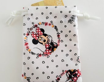 Gift Card Bag Made From Licensed Minnie Mouse Fabric