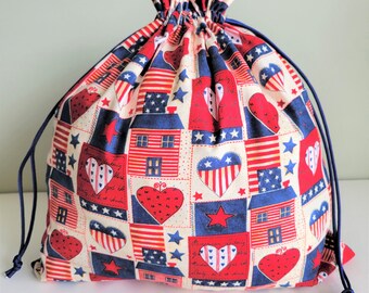 Americana Fabric Gift Bag