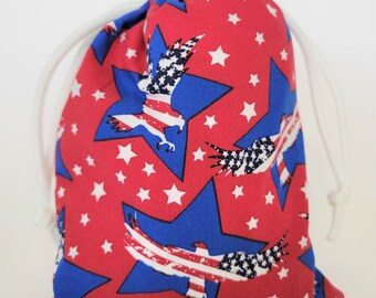 July 4th Fabric Gift Bag, 5x7