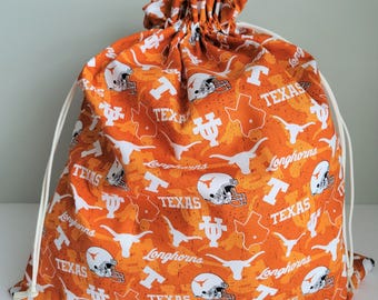 Gift Bag Made With Licensed University of Texas Austin Fabric