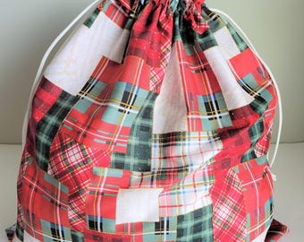 Christmas Patchwork Fabric Gift Bag