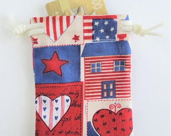 Americana Fabric Gift Card Bag, 3x4