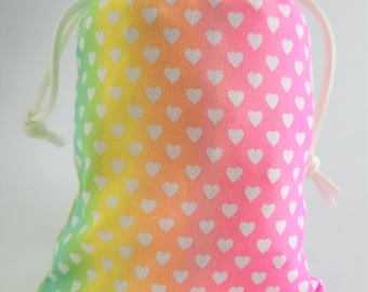 Rainbow Fabric Gift Bags, 5x7