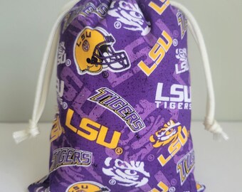 Gift Bags Made With Licensed Louisiana State University Fabric, 5x7