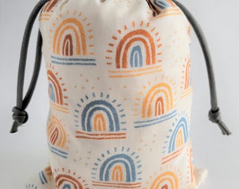 Rainbow Fabric Gift Bags, 5x7