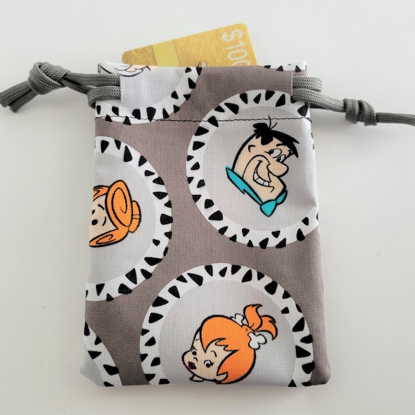 Gift Card Bag Made With Licensed Flintstones Fabric