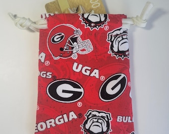 Gift Card Bag Made With Licensed University of Georgia Fabric, 3x4