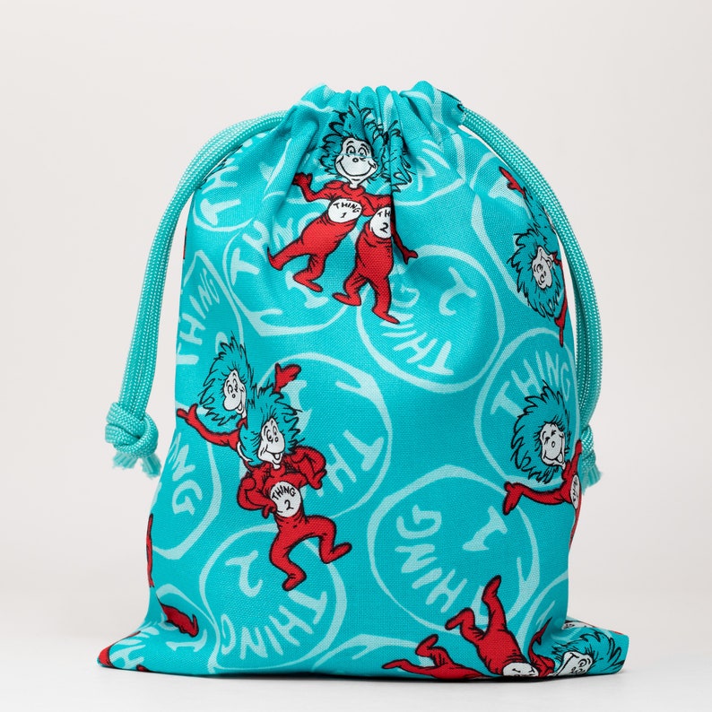 Dr Seuss Thing 1 Thing 2 Birthday Party Party Bags Fabric Etsy