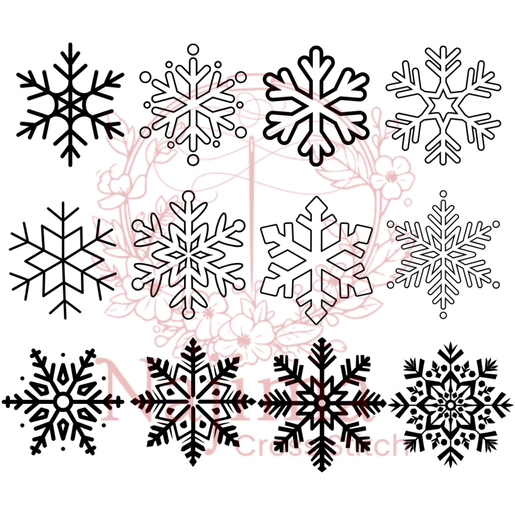 Xmas Snowflake Ls O Neck Night Sky Pattern C