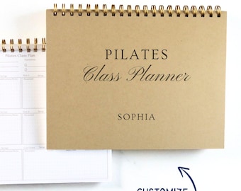 Personalized Pilates Class Planner: Custom Name Softcover, Undated Weekly Schedule