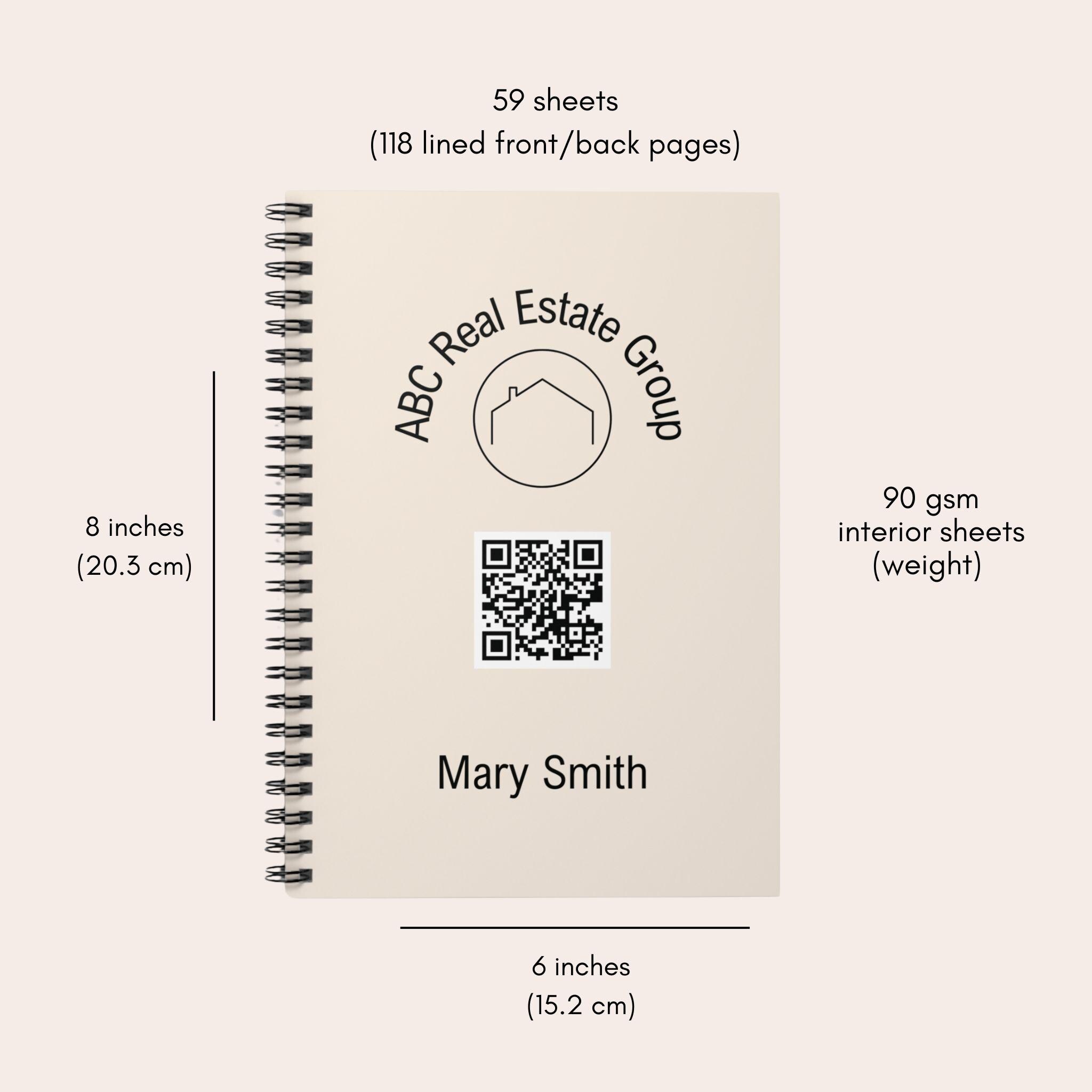 Custom QR Code Notebook: Personalized Business Gift - Etsy