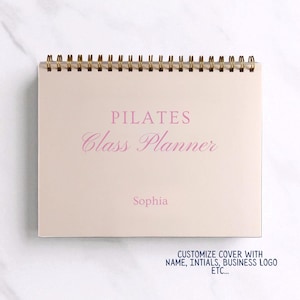 Personalized Pilates Planner: Custom Name Pilates Teacher Coquette Pink Notebook, Undated Weekly Class Schedule image 8