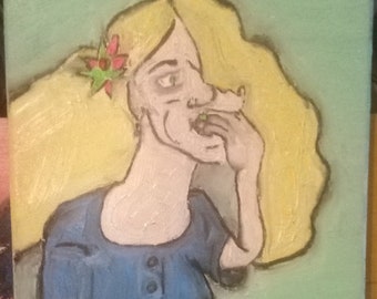 10 x 20 inch canvas painting | "Shock and Awe" || Oil & Acrylic