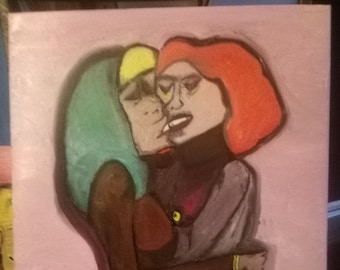 18 x 24 inch Canvas Painting | "Frienemies" | Original Painting