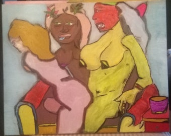 16 x 20 inch canvas | Oil & Acrylic | "Sex Demons"