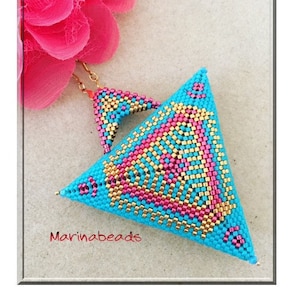Tutorial Triangle Türkis Anhänger en Français