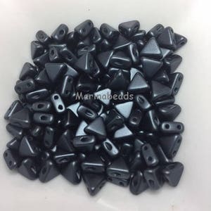Khéops ® par Puca Pastel Dark Grey Hematite .Beads 50 pcs .