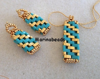 TUTORIAL &quot;Half Tila&quot; Pendant & Earrings