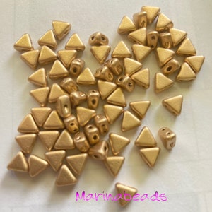 Khéops®par Puca Beads 50 piezas Oro claro mate