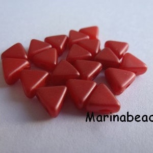 Khéops®par Puca Perles 50 pcs Couleur : Corail foncé pastel
