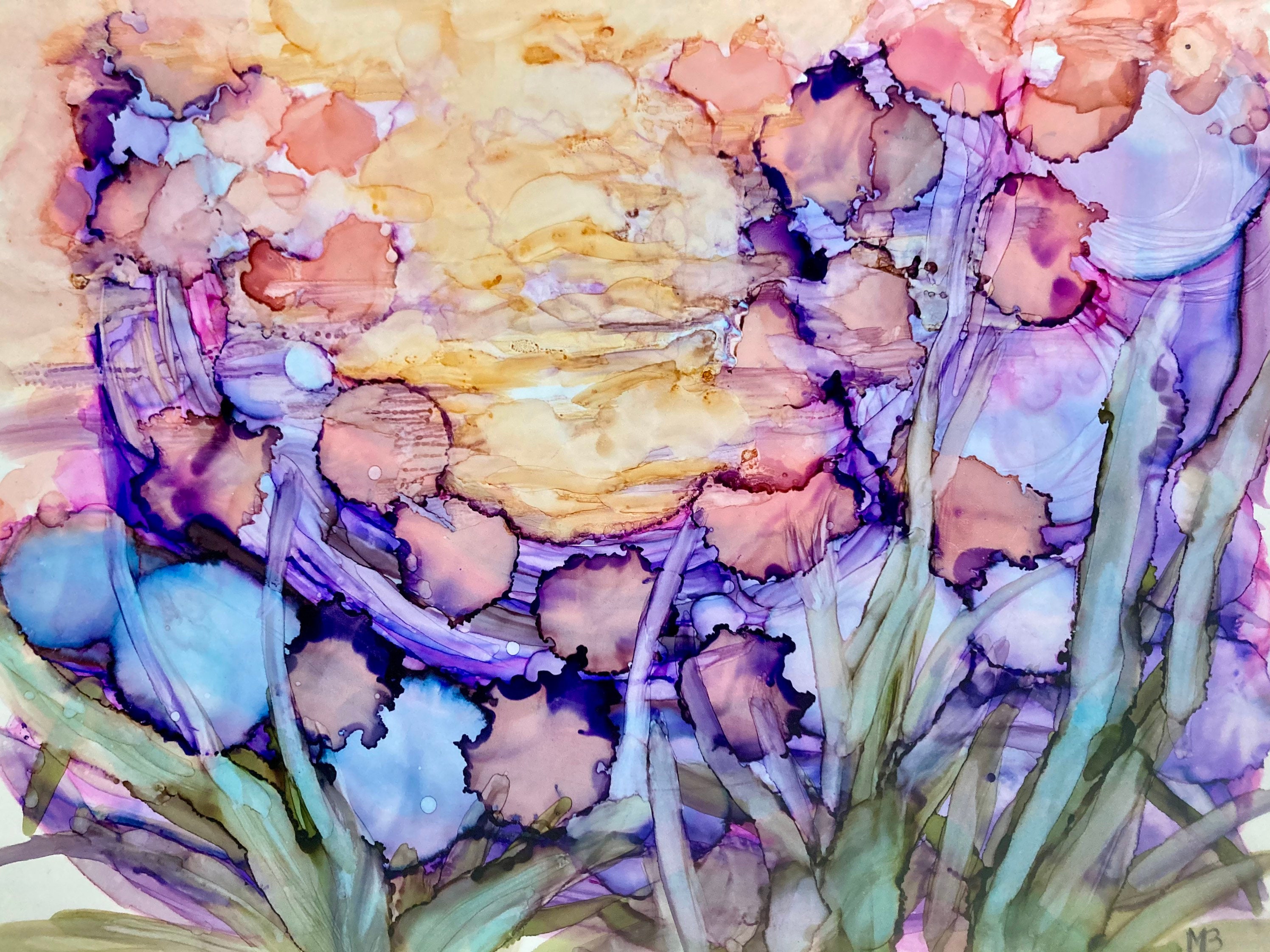 Original Alcohol Ink Painting, on Yupo Paper, Abstract Painting 9X12 ...