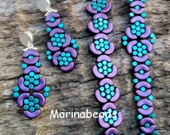 TUTORIAL Arabesque.Set to make Earrings and 3 type bracelet.