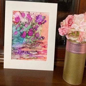 Original  Alcohol Ink painting, on Yupo paper, Modern Art, Abstract Painting 9X12