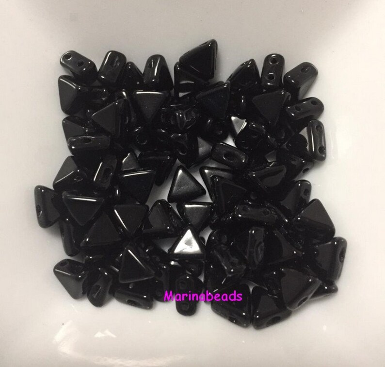 Kh\u00e9ops\u00aepar Puca Beads Jet 50 pcs