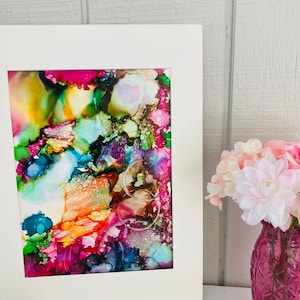 Original  Alcohol Ink painting, on Yupo paper, Modern Art, Abstract Painting 9X12