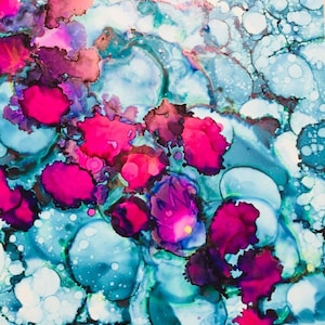 Original  Alcohol Ink painting, on Yupo paper, Modern Art, Abstract Painting 9X12